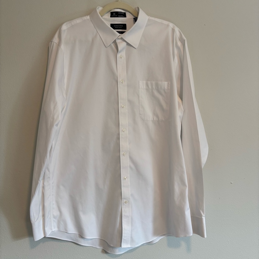 Nordstrom Men’s Shop White Dress Shirt 17.5 36/37